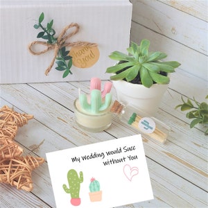 WEDDING GIFT BOX - My Wedding Would Succ Without You - Bridesmaid Proposal Box - Gift for Maid of Honor - Custom Succulent Box