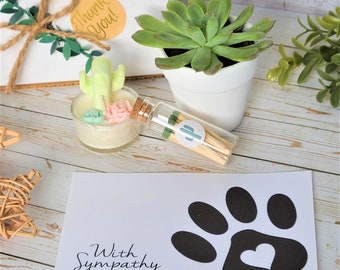 DOG SYMPATHY GIFT - Pet Memorial - Sympathy Care Package - Sorry for your loss - Pet Loss Gifts - Puppy Grief Succulent Gift Box