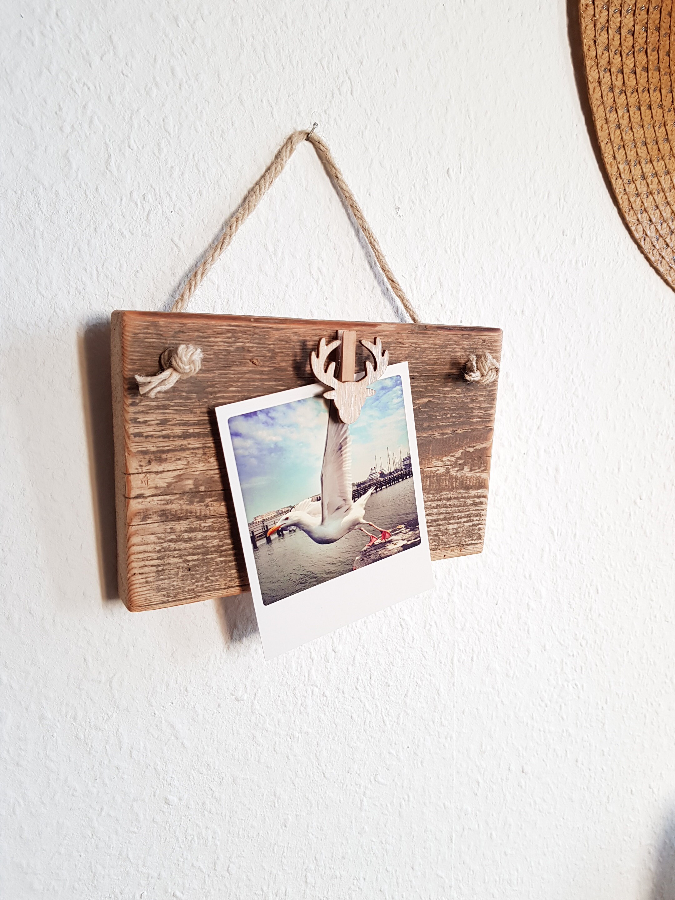 Cadres Photo En Papier Kraft 11,5x15,5 Cm - Kit DIY Avec Pinces, Corde, Autocollants, Déco Murale