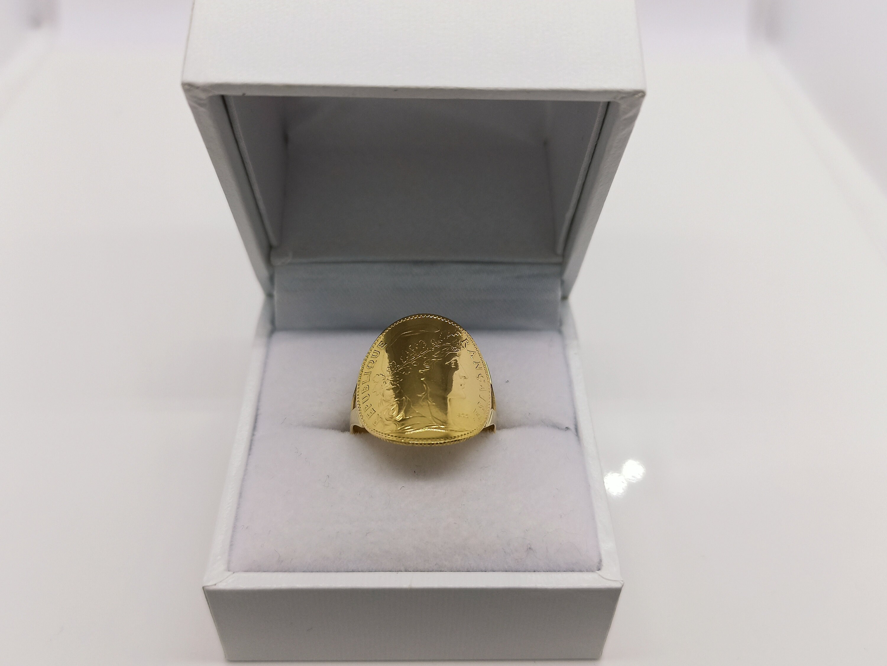 Bague Louis d'or bague unique bague or 18k bague or - Etsy France