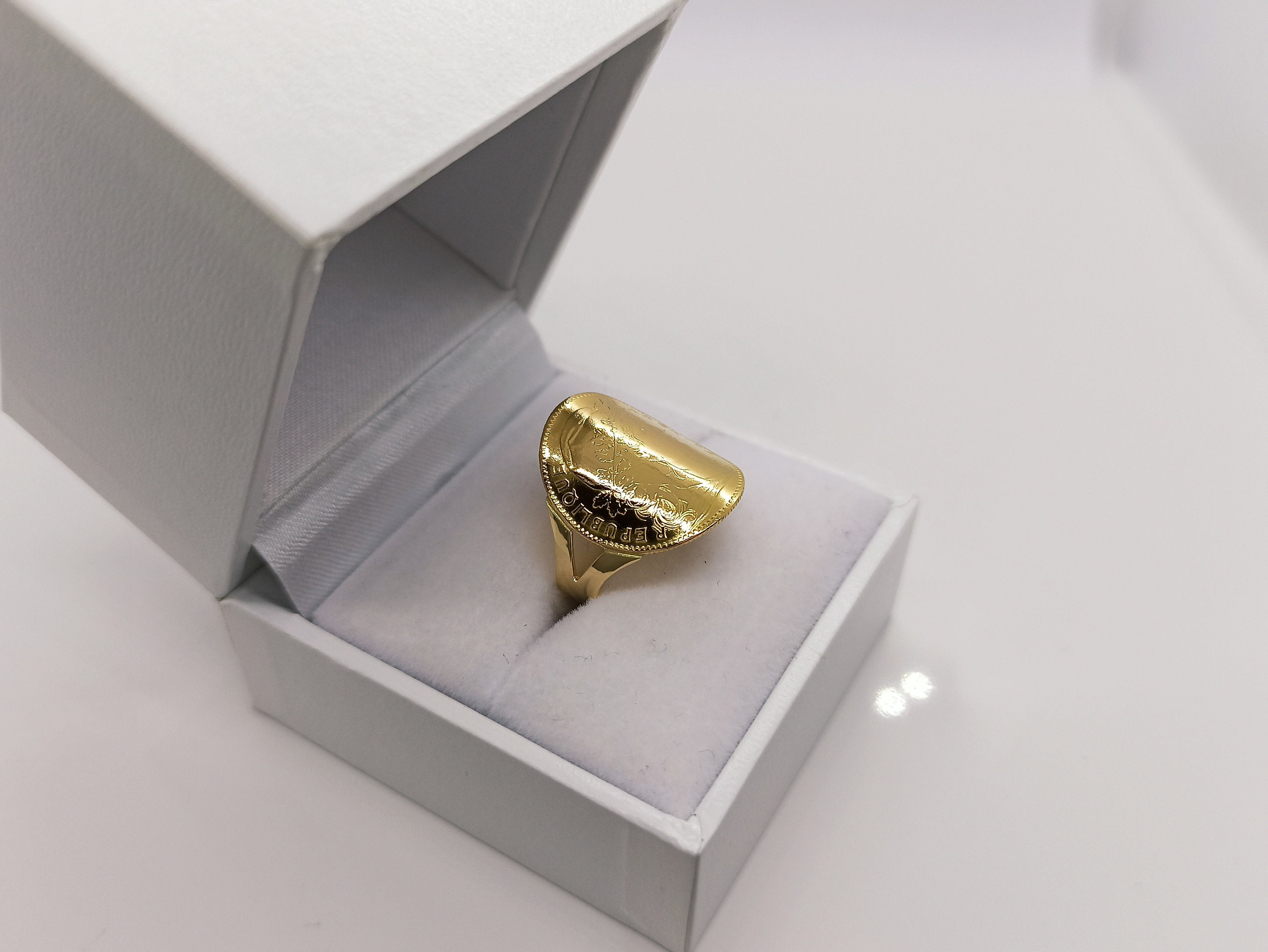 Bague Louis d'or bague unique bague or 18k bague or - Etsy France
