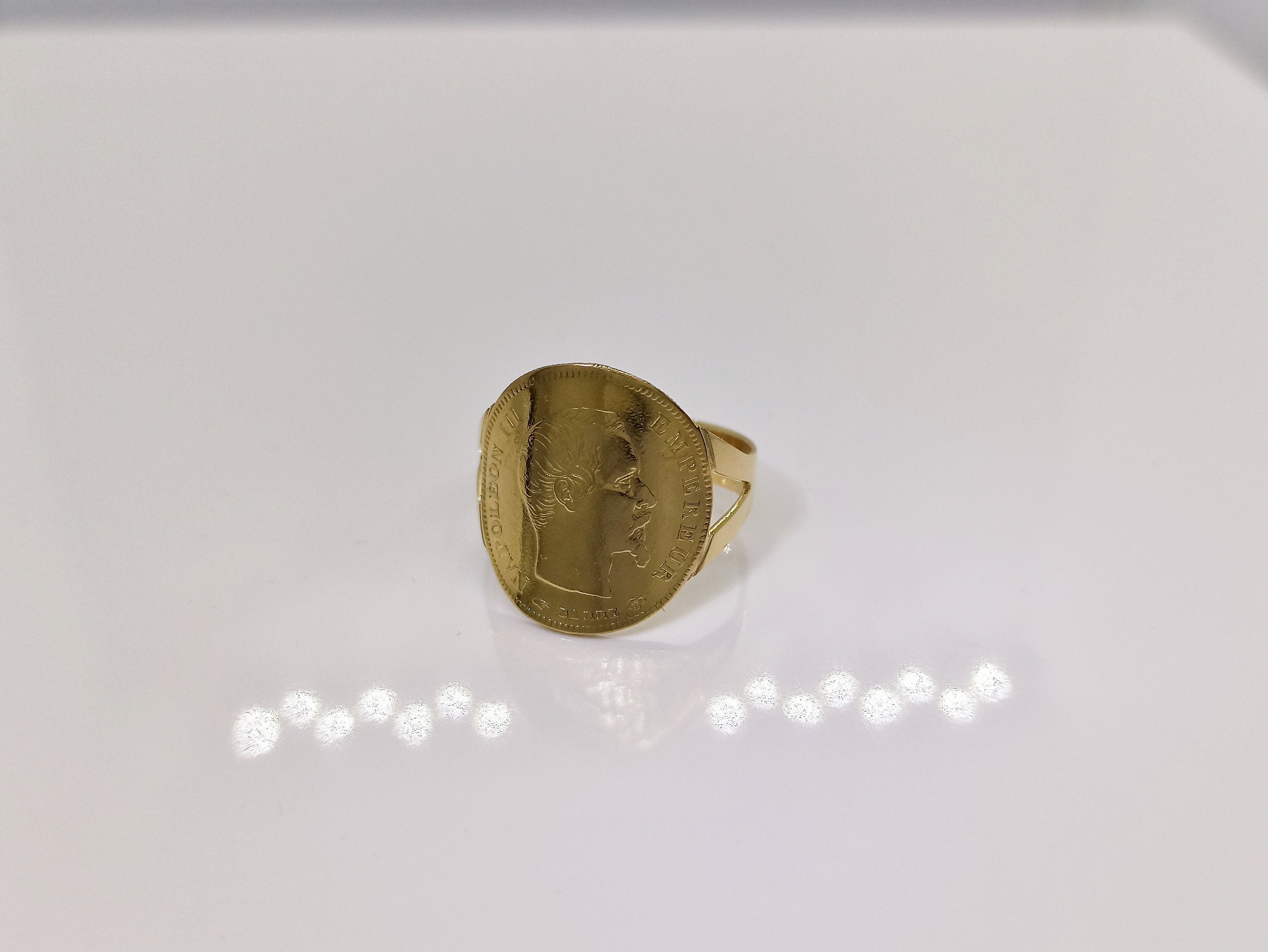 Bague Louis d'or bague unique bague or 18k bague or - Etsy France
