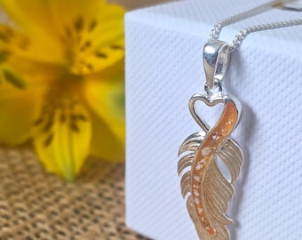 Memorial Ashes Angel Wing Necklace | Sterling Silver Keepsake Pendant Remembrance Jewellery | Nevaeh