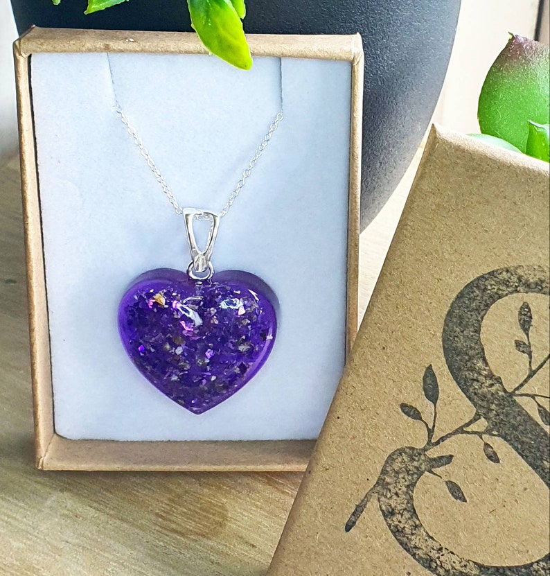 Ashes heart necklace ashes jewellery cremation jewellery Etsy
