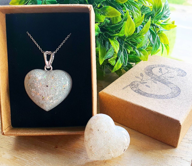 Ashes heart necklace ashes jewellery cremation jewellery Etsy