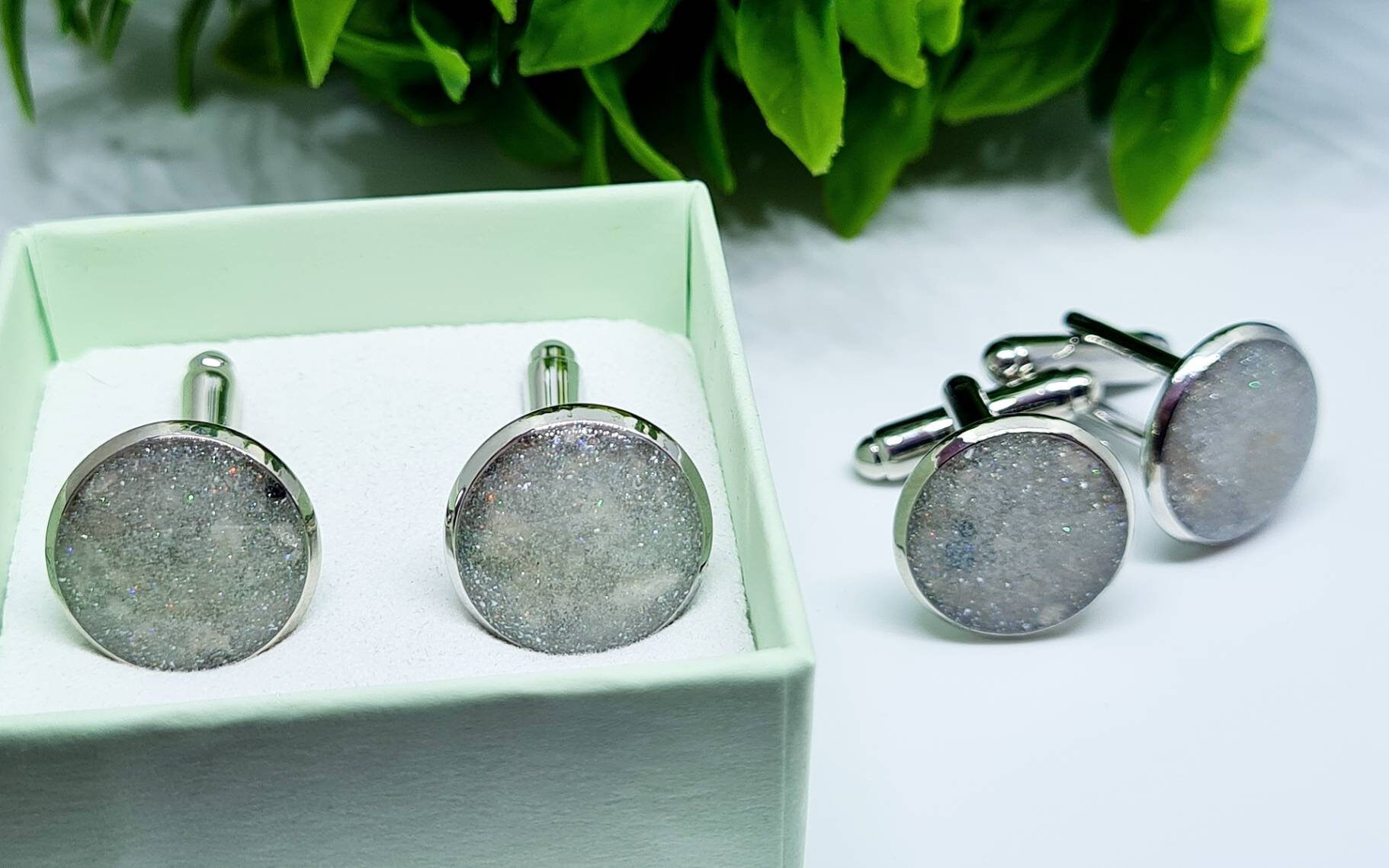 Ashes cufflinks memorial cufflink set Etsy