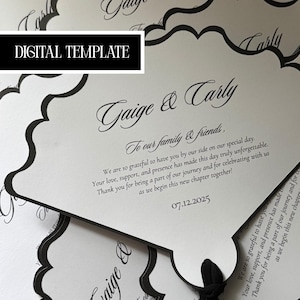 Customized Paper Wedding Fans Template, Printed Wedding Fans, Fans with Ribbon, Wedding Favors, Custom Hand Fan, Guest Thank You