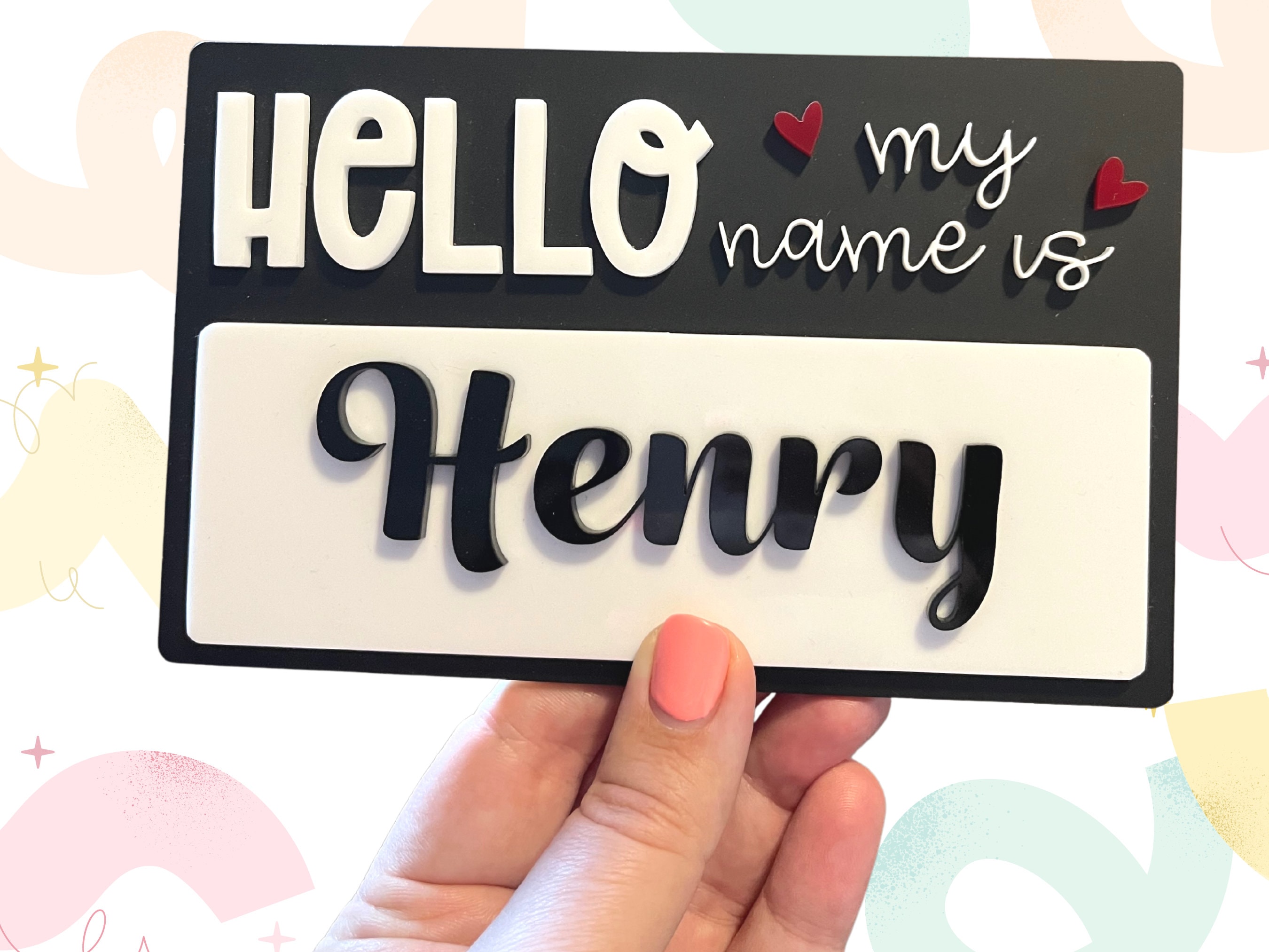 Newborn Announcement Sign, Baby Sign for Hospital, Personalised Birth