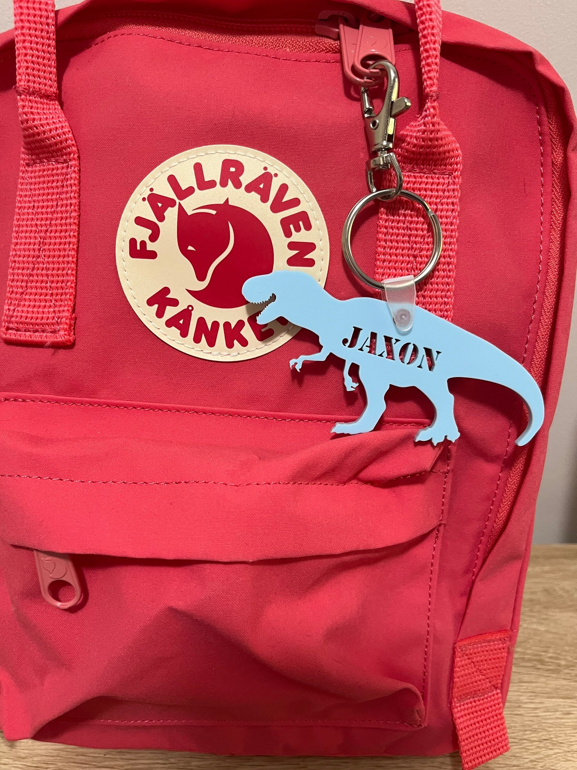 Childrens Bag Tag Kids Luggage Tag Trex Keyring Dinosaur Etsy Australia