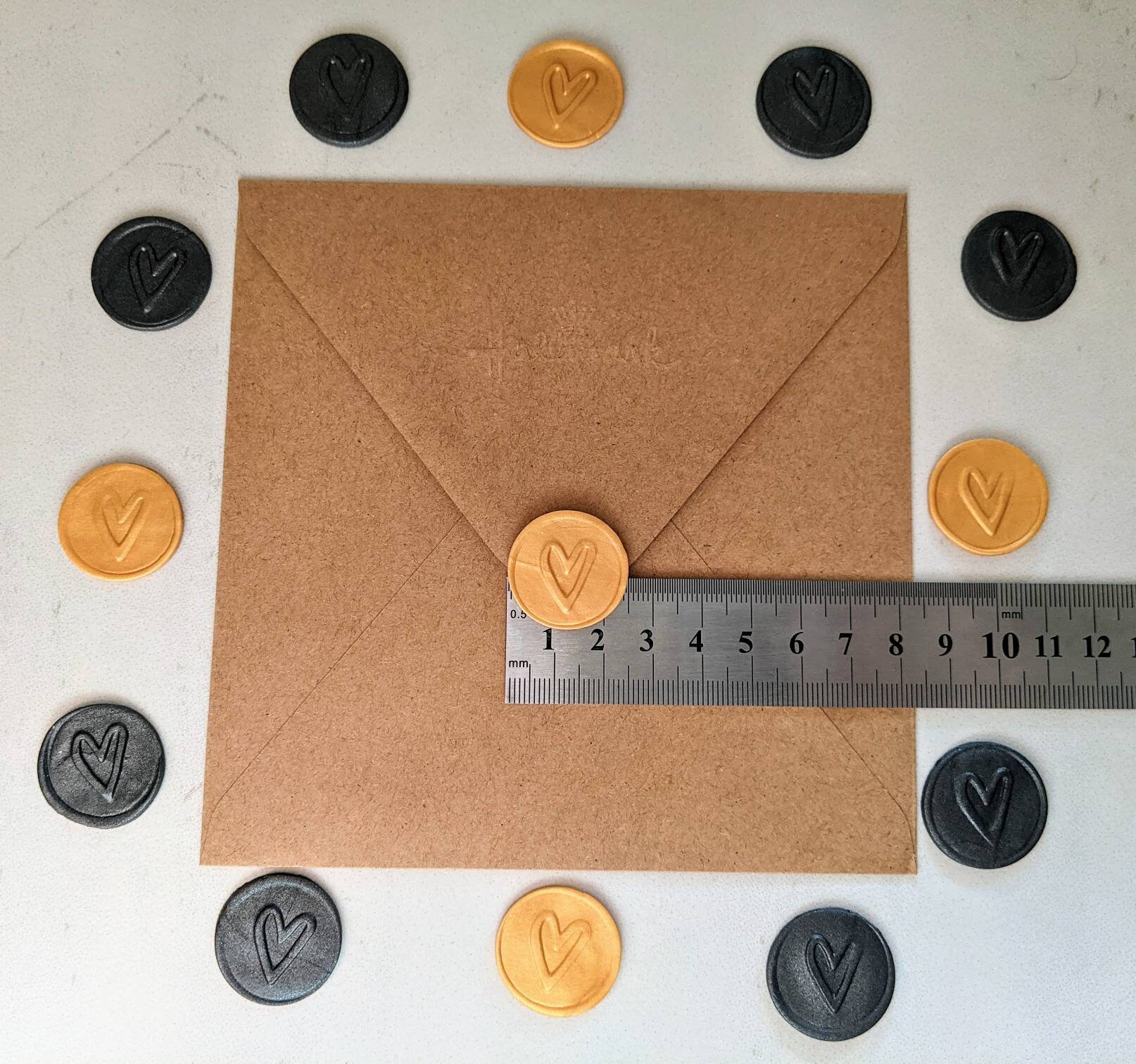 Love Heart Envelope Seals Adhesive Wedding Seal Sticker Etsy