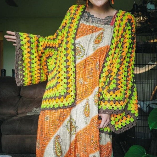 Crochet Pattern Oversize Cardigan Sweater