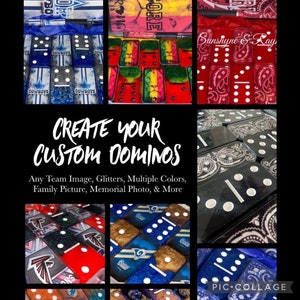 Dominos  - Custom- Create Your Unique Set of Handmade Resin Dominos