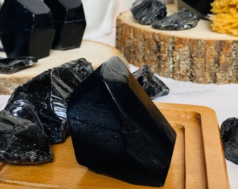 Activated Black Charcoal Soap - with *Obsidian stone (inside)