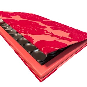 Premium Velvet Flower Empty Magnetic Eyeshadow Palette with Mirror (Pans not included)