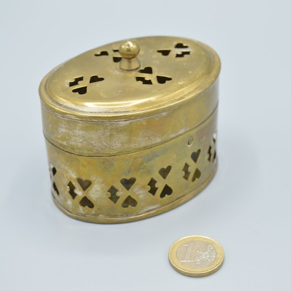 Copper incense burner with removable lid