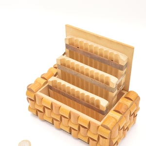 Portasigarette rettangolare in legno
