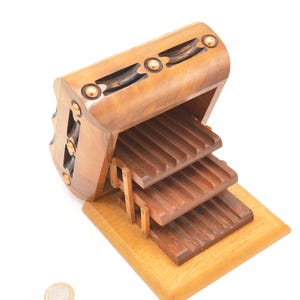 portasigarette quadrato in legno