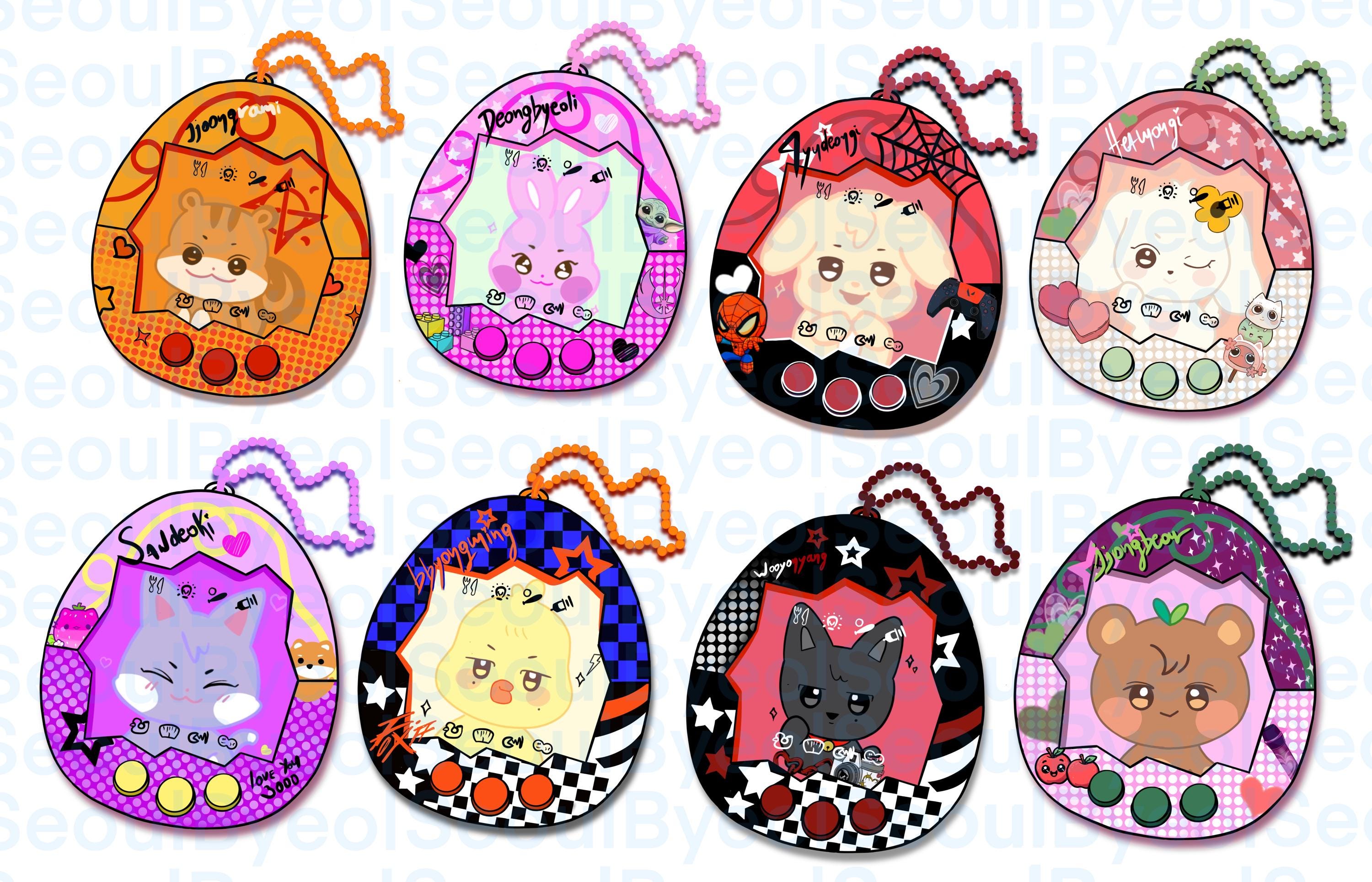 Ateez - Aniteez X Tamagotchi Inspired Stickers | Digital K-pop