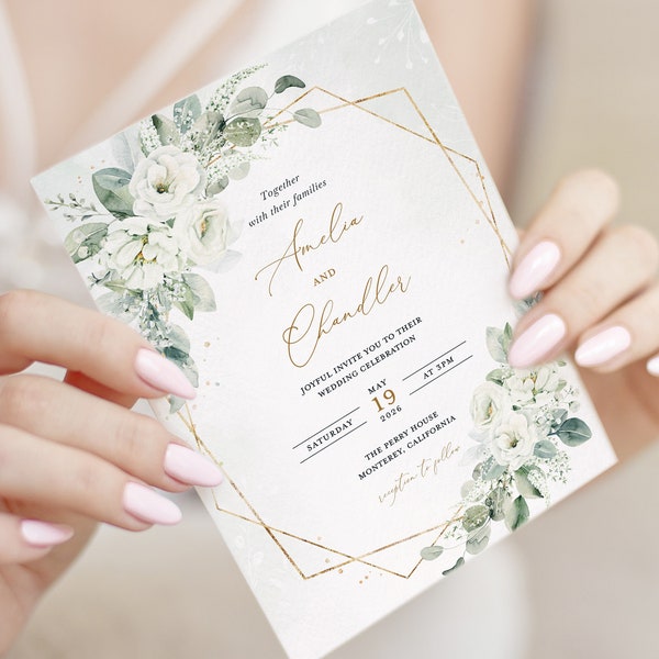 Mint Wedding Invite - Etsy