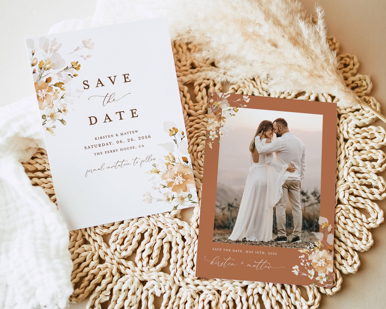 Save the Date Karte in braun