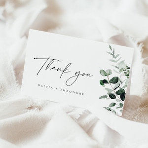 4 x 6” Wedding Thank You Place Setting Cards, 80lb Cardstock, 50 Per Pack