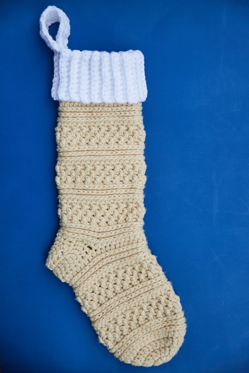 Aspen Crochet Christmas Stocking PATTERN Handmade Holidays Décor Winter Decorating image 6