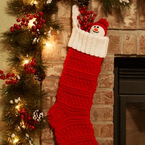 Aspen Crochet Christmas Stocking PATTERN Handmade Holidays Décor Winter Decorating image 7