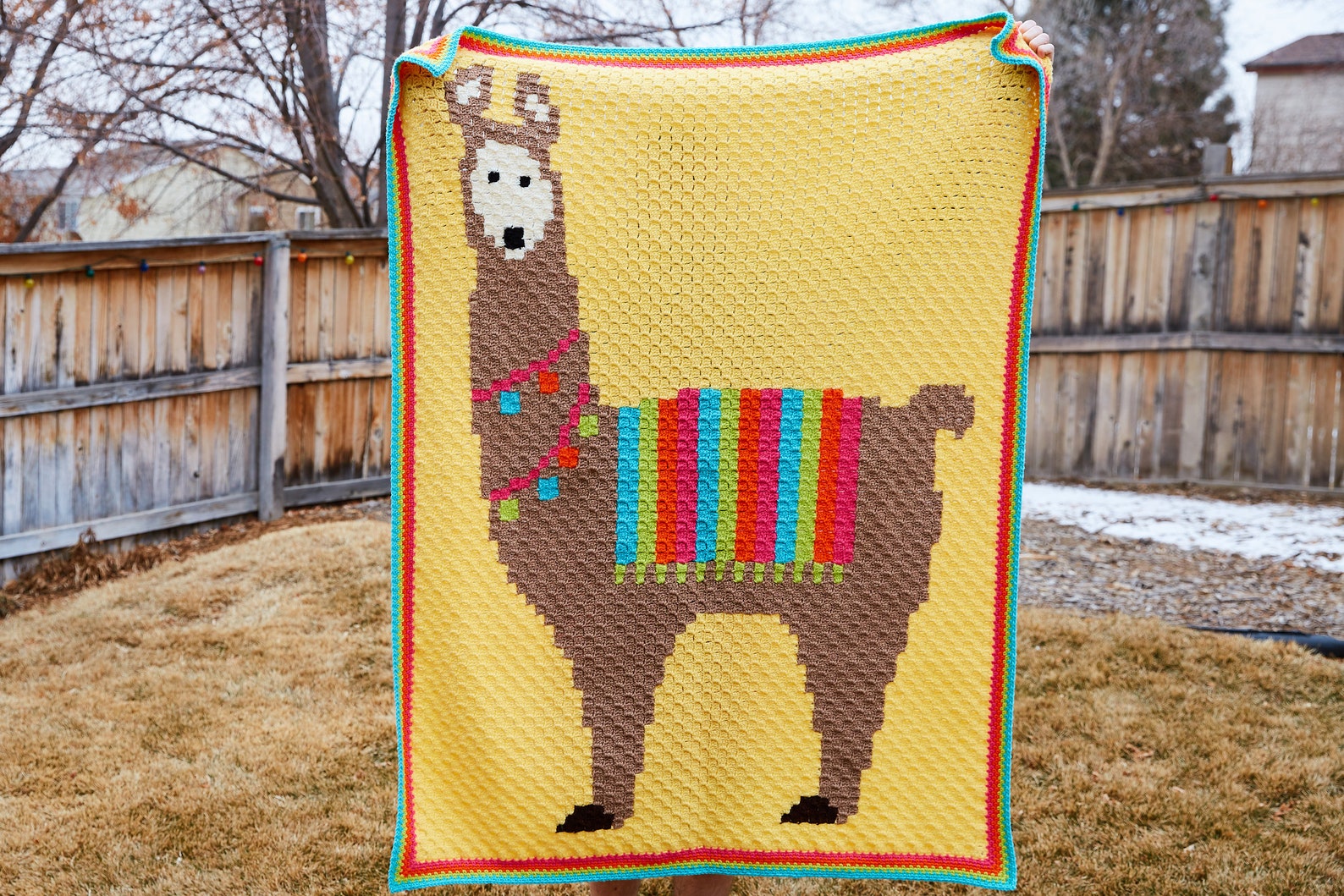No Probllama C2C Crochet Afghan PATTERN Llama Crochet Cute Etsy