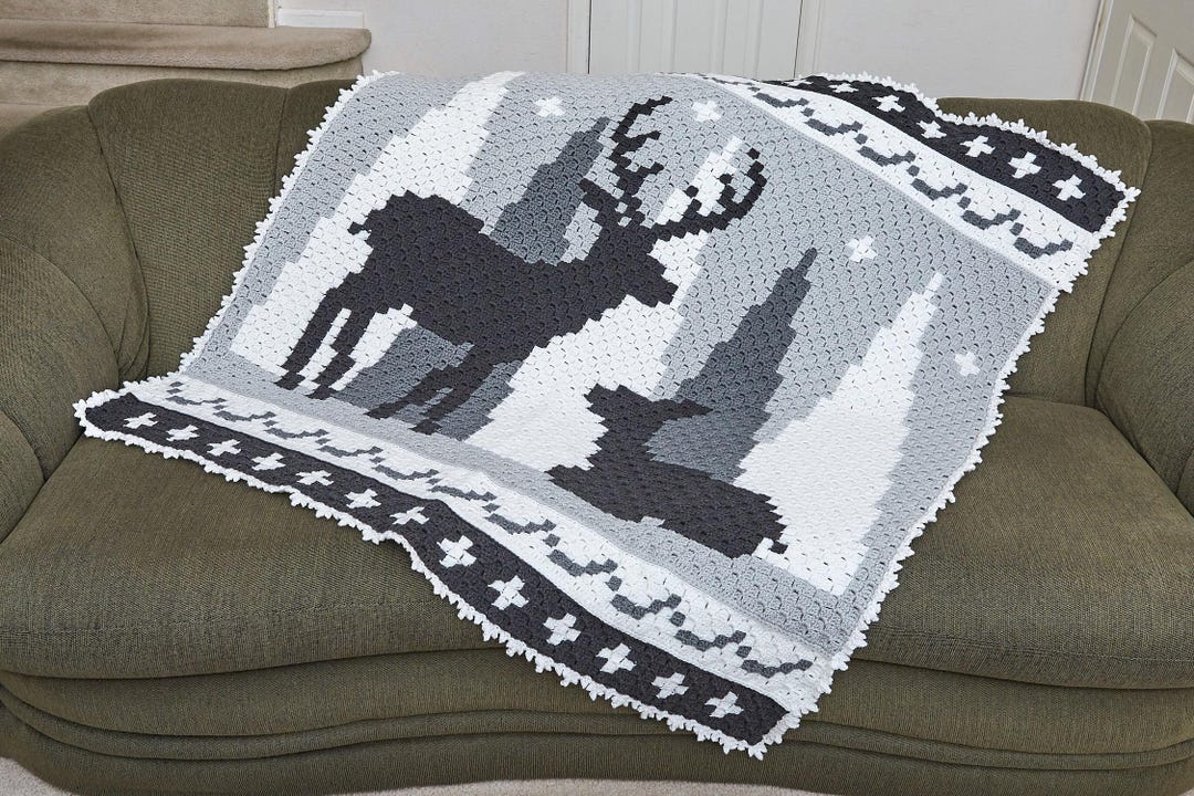 Winter Wonderland C2C Crochet Afghan Pattern Download