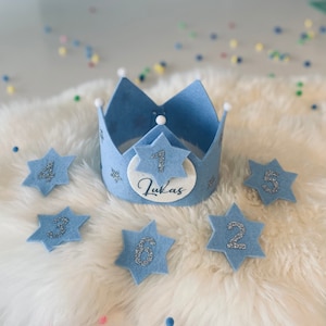 Personalized Birthday Crown Boy Blue