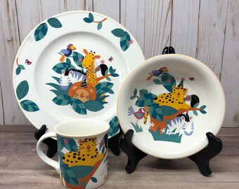 Jungle Scene Flat Cups Amazon Pattern 1 of 7 Mikasa China Cups and Saucer Sets Sold Separately Discontinued Porcelain