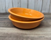 Pair of Fiesta Tangerine 7 quot Soup Cereal Bowls