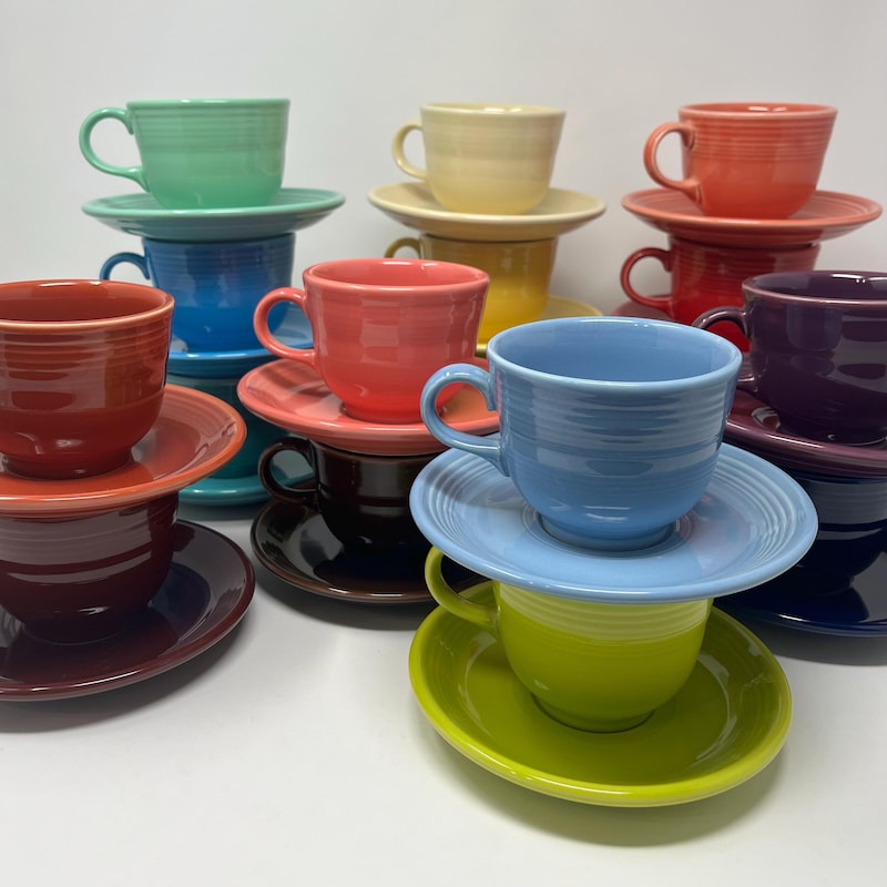 Fiestaware Cobalt Tea Cup - Etsy