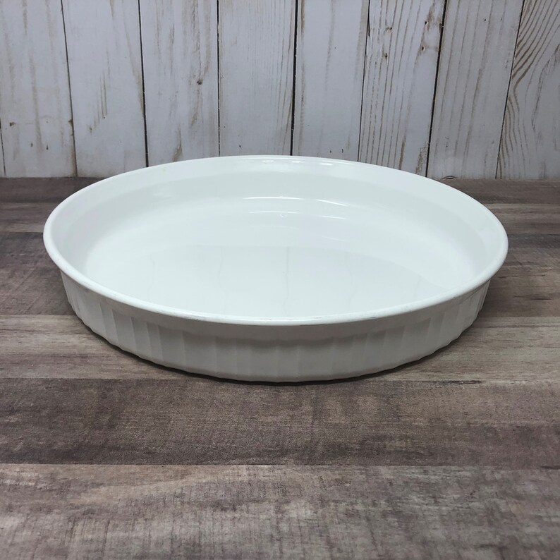 Corning Ware French White 10 Quiche Pie Plate Dish F3B Etsy