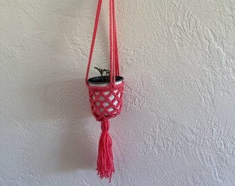Colgador de plantas de ganchillo, maceta de 3 pulgadas