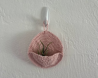 Tapiz de pared de ganchillo, colgador de pared para plantas de aire