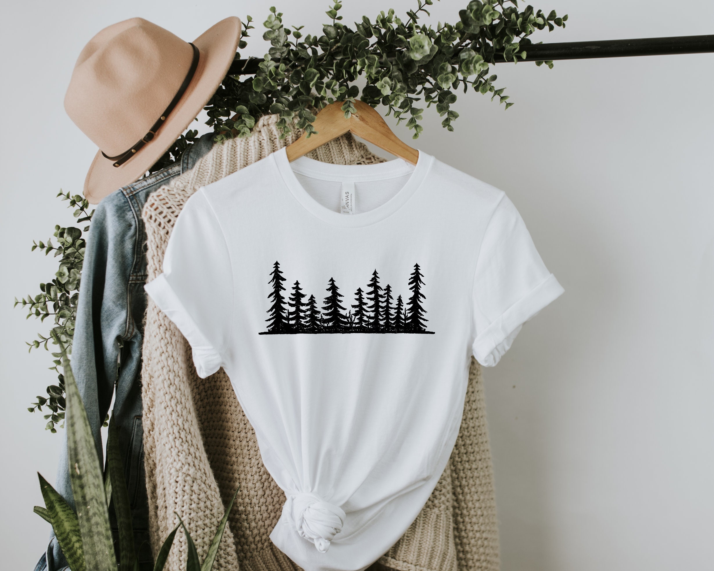 SIMPLE FOREST SHIRT Woods Nature TShirt Minimalist Etsy