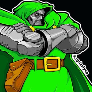 Dr. Doom - Matte Sticker!