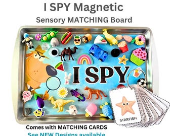 I Spy Magnetic Sensory Board with Picture Cards: Travel Play Kit, Speech Skills