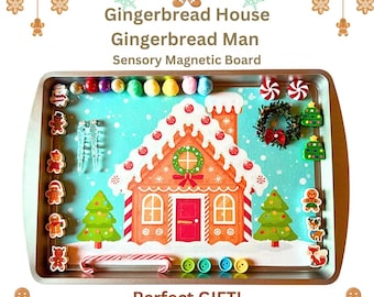Magnetic Gingerbread House or Gingerbread Man Sensory Kit