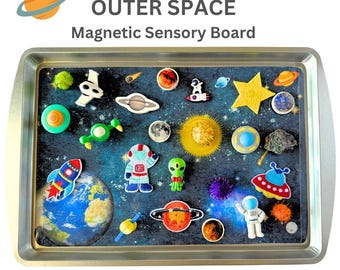 Outer Space Magnetic Sensory Board: Travel Toy Birthday Gift