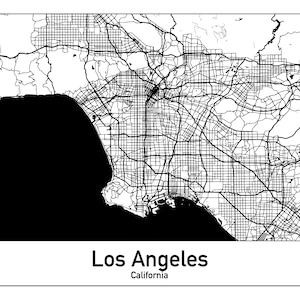 Los Angeles California Map Laser Cut Engrave Ready Design Files