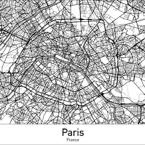 Paris Frankreich Karte Laser geschnitten Gravierfertige Design-Dateien
