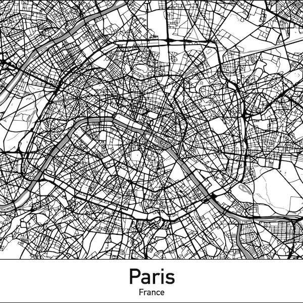 Paris France Map Laser Cut Engrave Ready Design Files