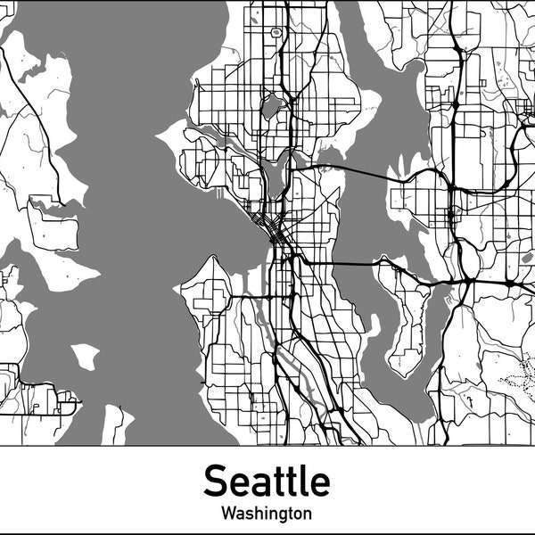 Laser Cut Seattle Map Etsy