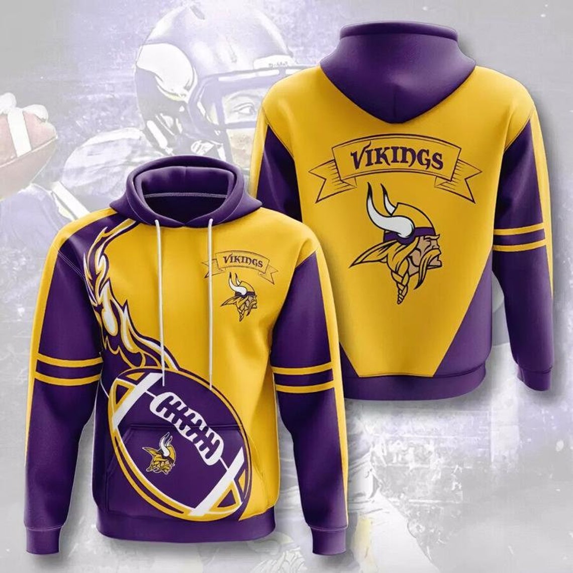 minnesota vikings 3d hoodie