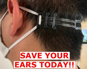 Ear Saver | Ultra Flexible | Surgical Face Mask | Mask Extender | Mask Clip | Relieves Ear Discomfort | Discounts at Qty 5, 10, 20, 50, 100