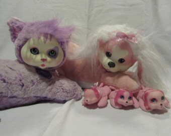 Details about   Vintage 1992 Kitty Surprise Hasbro NO BABIES White Plush Toy Pink Collar #8825