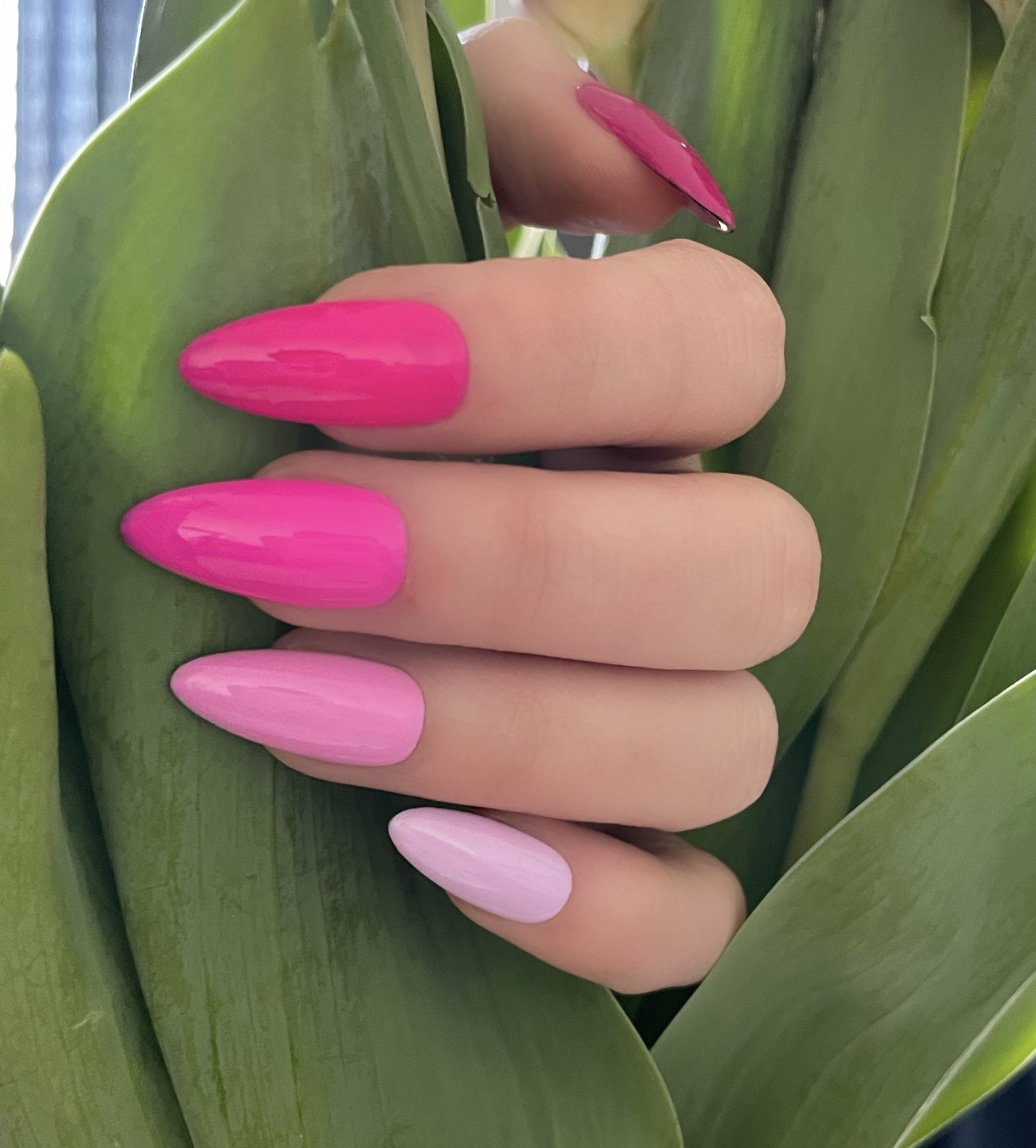 Shades of pink nails discount