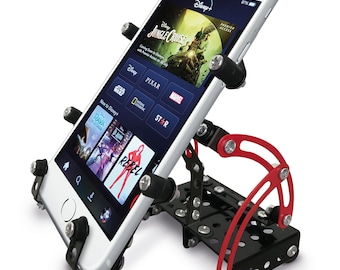 Make Your Own Metal Mobile Phone Holder (Black) &quot;Meccano Style&quot;, Men&#39;s Gift, Model Kit, Birthday Present, iPhone Holder